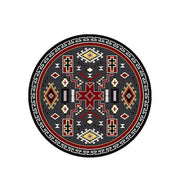 Double Cross Gray Rug Round | The Cabin Shack