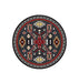 Double Cross Gray Rug Round | The Cabin Shack