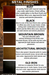 Metal Finish Colors | The Cabin Shack