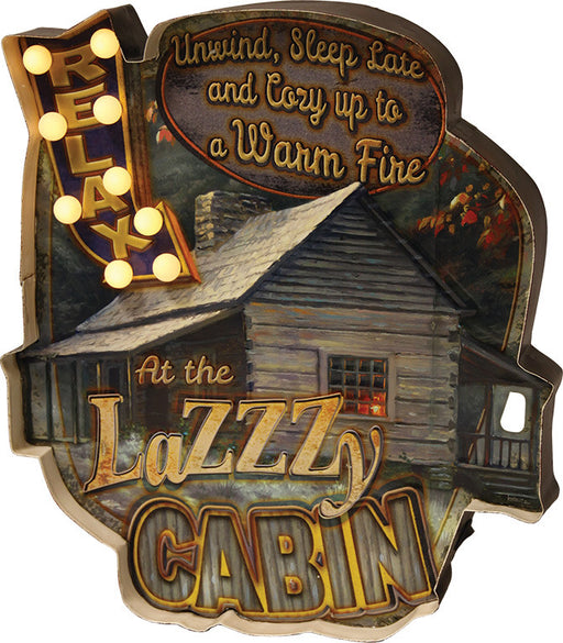 Cabin Decor - Relax LED Metal Sign - The Cabin Shack