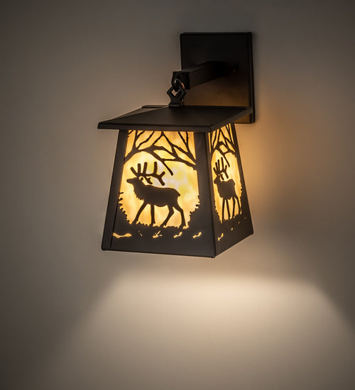 Majestic Woodland Elk Oil Rubbed Bronze Wall Sconce | The Cabin Shack