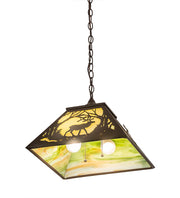 Majestic Woodland Elk Sunflower Green Cafe Noir Pendant | The Cabin Shack