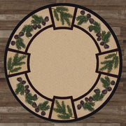 Moraine Pine Round Rug | The Cabin Shack