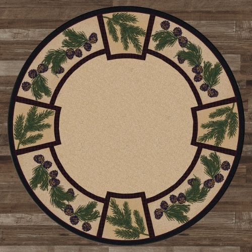 Moraine Pine Round Rug | The Cabin Shack