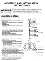 Nampa 5L Chandelier Install Instructions | The Cabin Shack