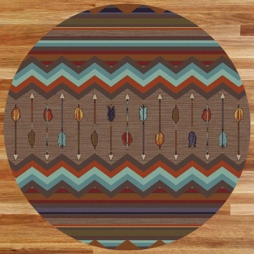 Peak Arrows Round Rug | The Cabin Shack