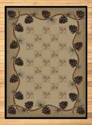 Pine Square Rug | The Cabin Shack