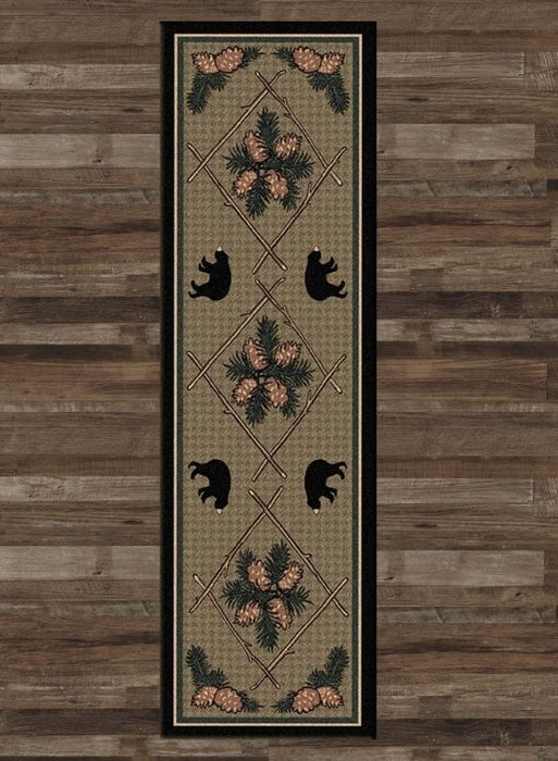 Pinewood Bear Runner Rug | The Cabin Shack