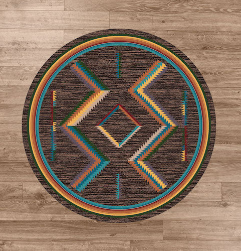 Sky Gaze Vibrant Rug Round | The Cabin Shack