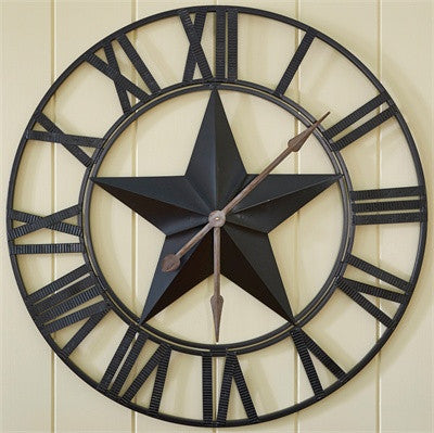 Cabin Decor - Vintage Star Clock - The Cabin Shack