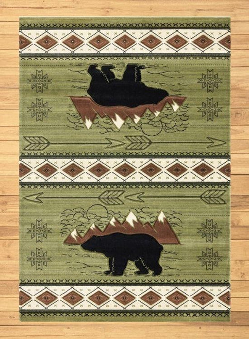 Teton Green Rug Overview | The Cabin Shack