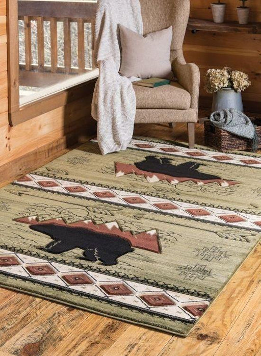 Teton Green Rug | The Cabin Shack