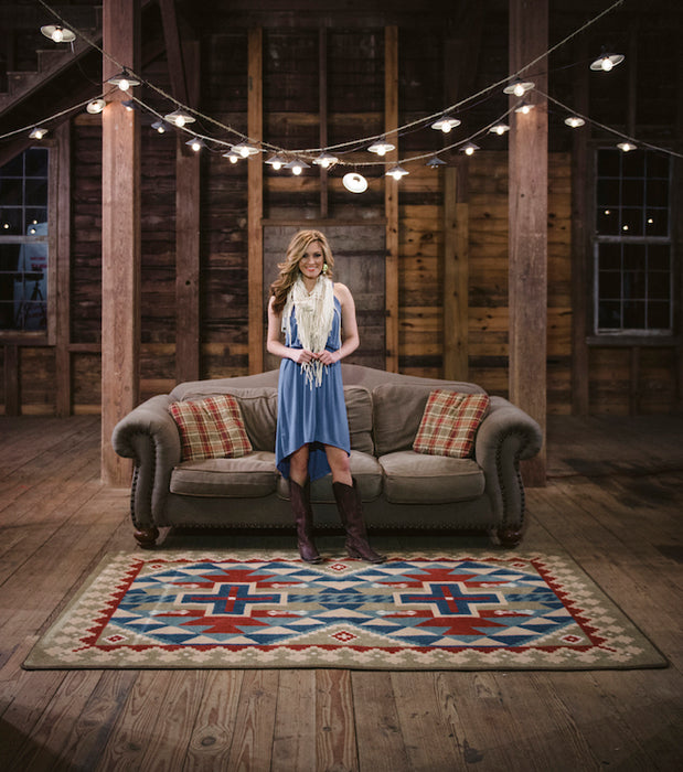 Tribal Cream Rug Room | The Cabin Shack