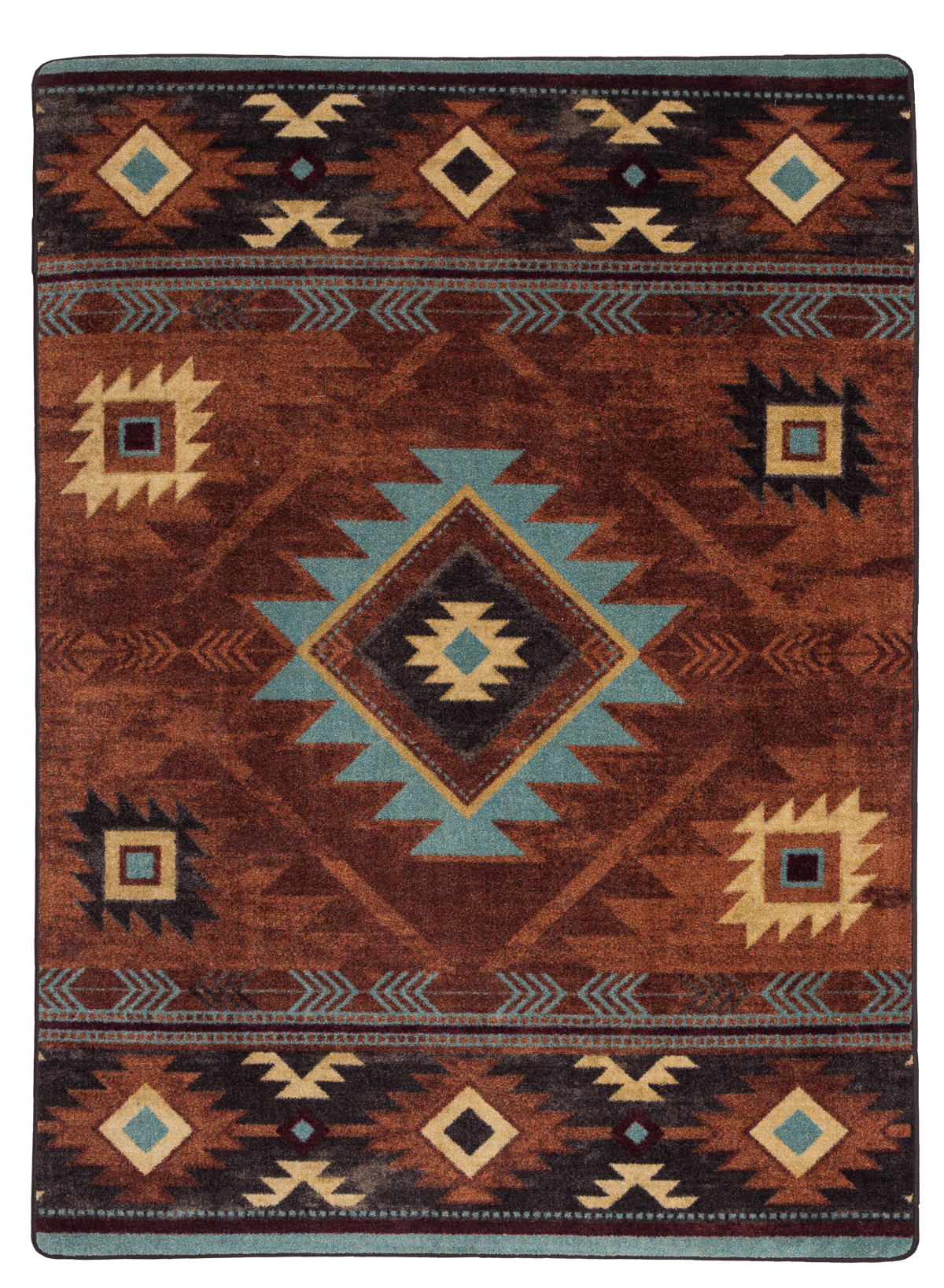 Winding River Rust Rug | The Cabin Shack